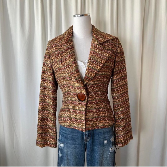 Vintage Austin Reed Multicolored tweed blazer jacket. - Picture 3 of 8